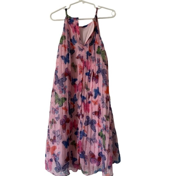 Rare Editions Sleeveless Butterfly Maxi Dress Girls Size 6X - Picture 2 of 6